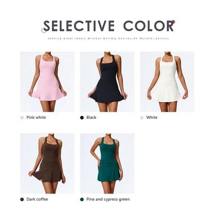 2Pcs Sports Skirt Woman Set High Waist Yoga Set