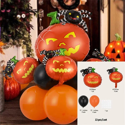 Happy Halloween Balloon Set Pumpkin Decor