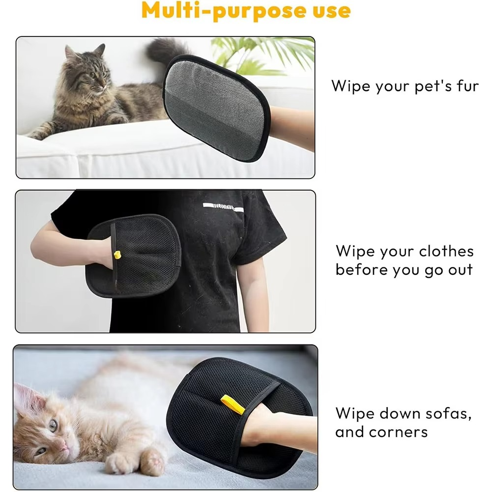 1+1 FREE | GroomPet™ 2-in-1 Pet Hair & Lint Remover Grooming Glove