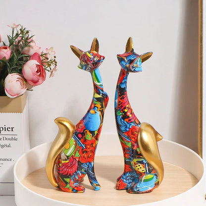 Nordic Art Oil Painting Graffiti Ornaments Figurine