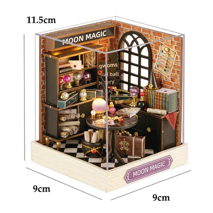 LED DIY Miniature 3D Wooden House Dollhouse Kit