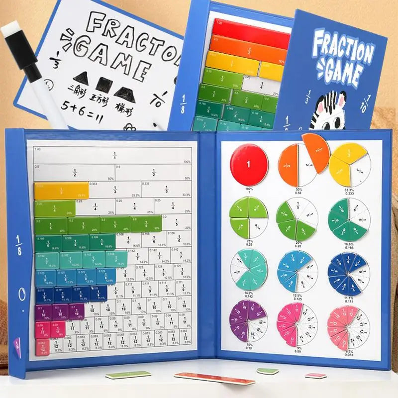Math Magnetic Tiles Toys - Fractions & Percentages