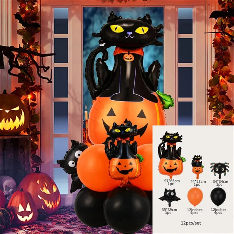 Happy Halloween Balloon Set Pumpkin Decor