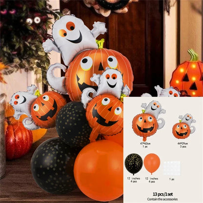 Happy Halloween Balloon Set Pumpkin Decor