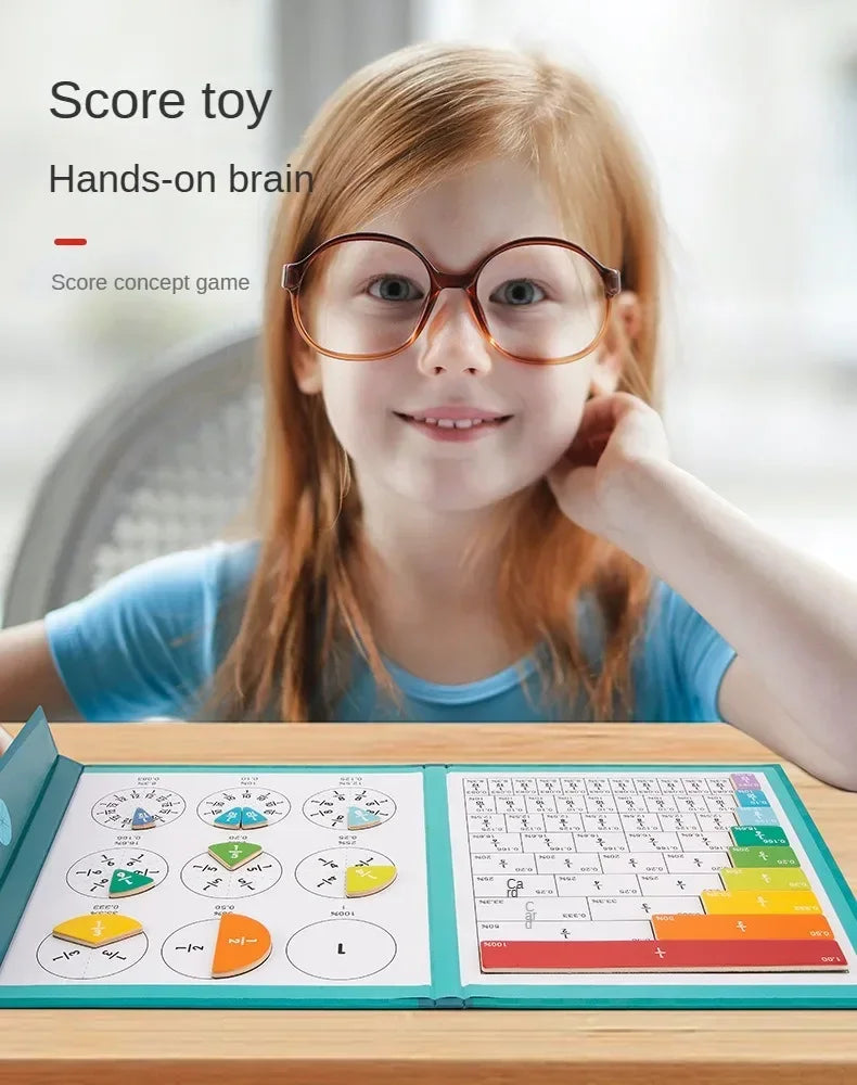 Math Magnetic Tiles Toys - Fractions & Percentages