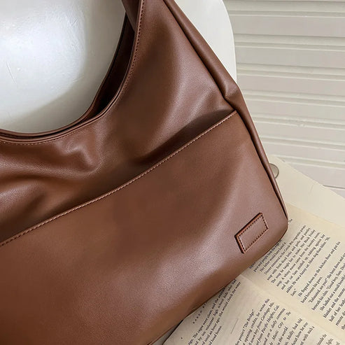 Midnight Shoulder Bag| Minimalist Vegan Leather Tote