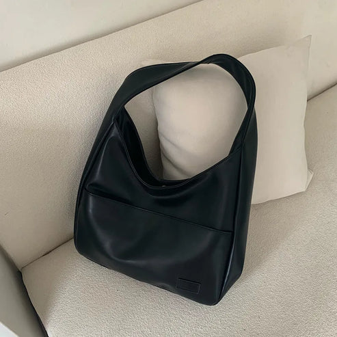 Midnight Shoulder Bag| Minimalist Vegan Leather Tote