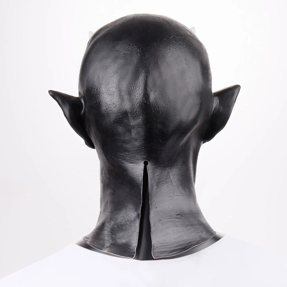 Black Demon Horn Mask