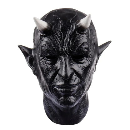 Black Demon Horn Mask