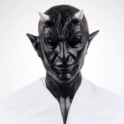 Black Demon Horn Mask