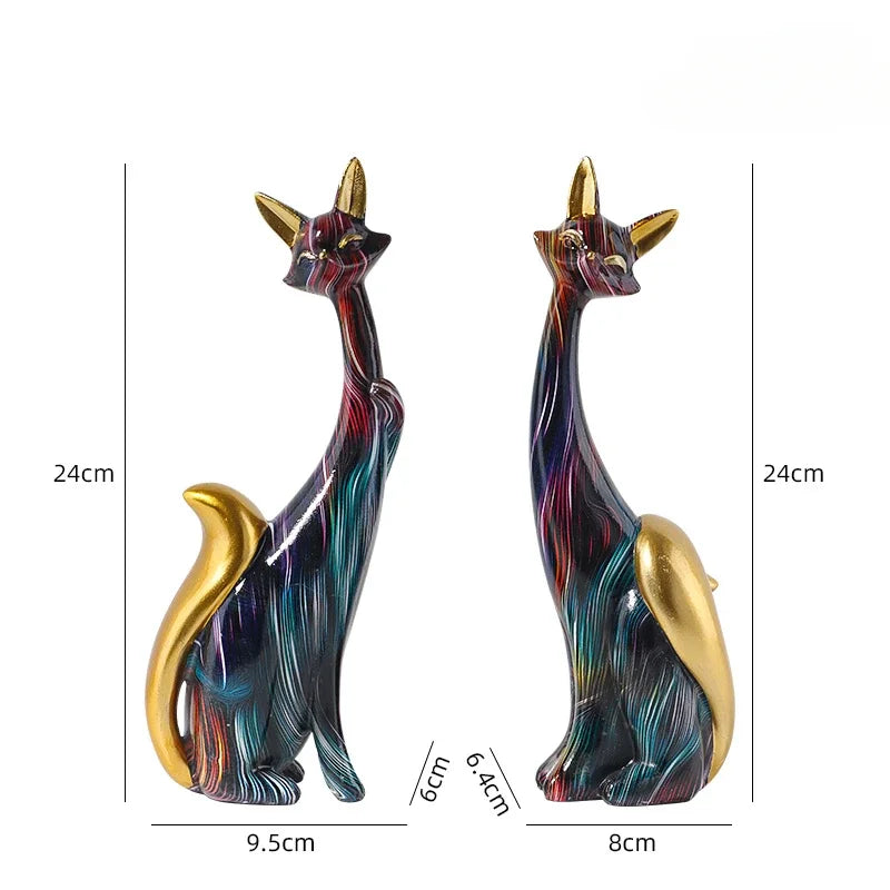 Nordic Art Oil Painting Graffiti Ornaments Figurine