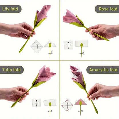 Florence™ - Roll Napkins into Elegant Flowers (2 Pcs)