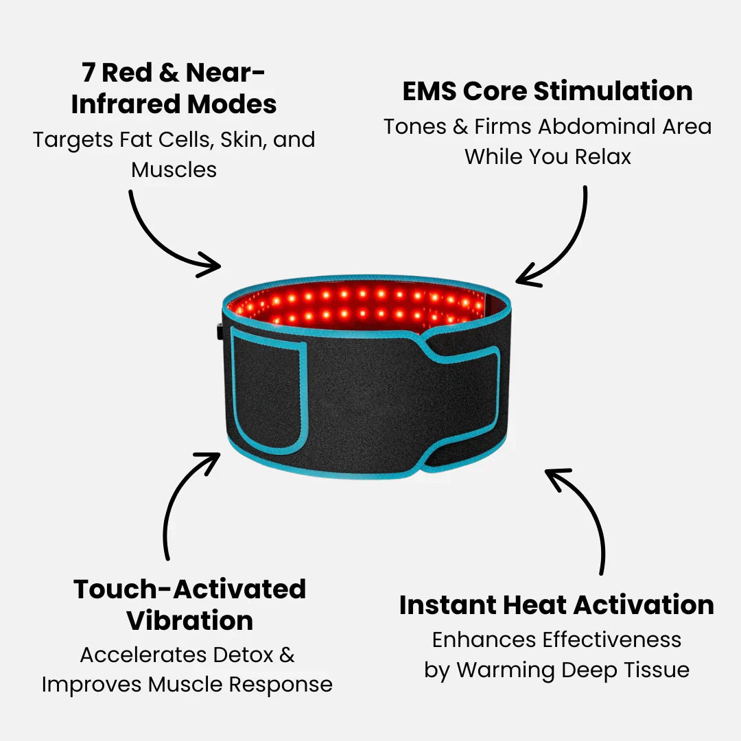 Red Light Therapy Belt | Dual Spectrum Massage & Timer