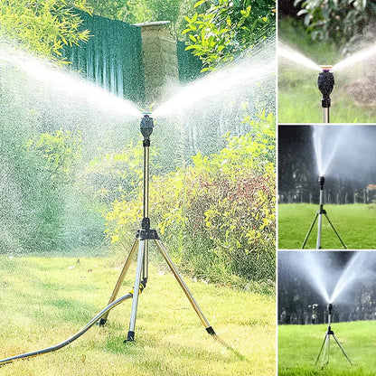 SpinSpray™ Automatic Rotating Tripod Sprinkler