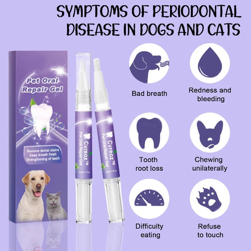 Pet Oral Care Gel | Teeth Brightening Pen for Dogs & Cats