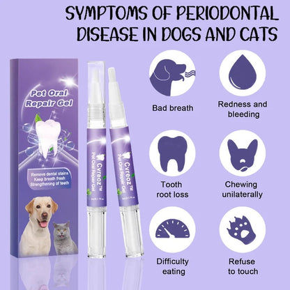 Pet Oral Care Gel | Teeth Brightening Pen for Dogs & Cats