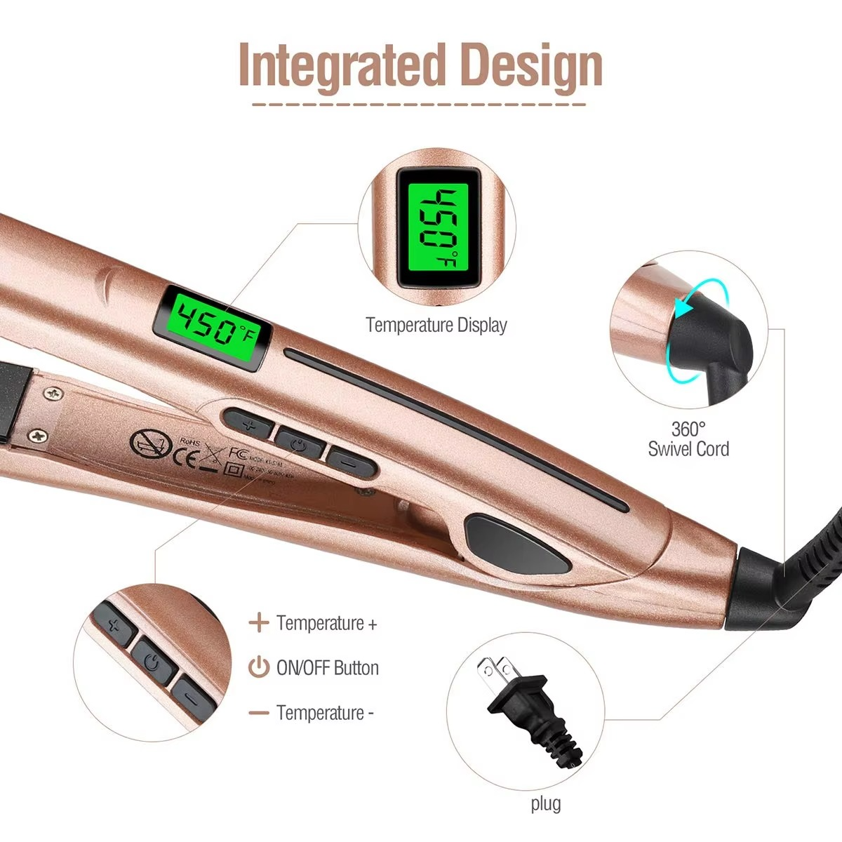 Pro Titanium 2-in-1 Flat & Curling Iron