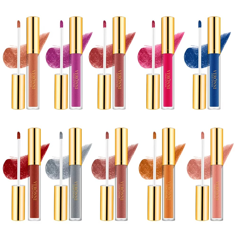 10 Pcs Glitter Lipstick Diamond Gloss Set