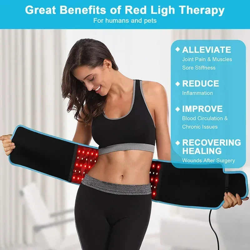 Red Light Therapy Belt | Dual Spectrum Massage & Timer