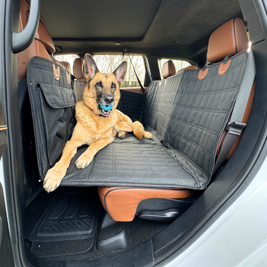 Dogpacker™ -Backseat Extender for Dogs Black with Door Covers