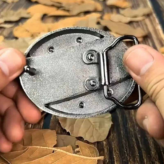 CowboyCharm™ Metal Oval Cowboys Belt Buckle