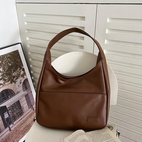 Midnight Shoulder Bag| Minimalist Vegan Leather Tote