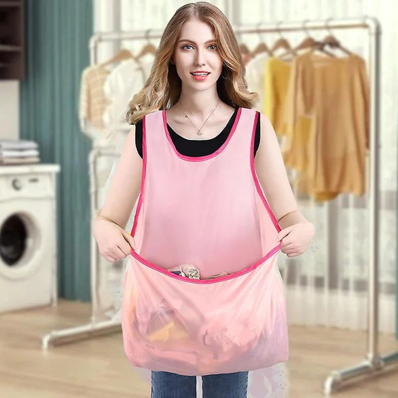 Laundry bag apron - Practical and adjustable