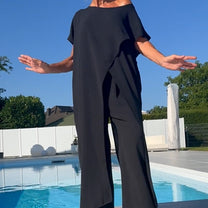 Ivory Grace Co-ord| Off-Shoulder Minimalist Two-Piece