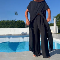 Ivory Grace Co-ord| Off-Shoulder Minimalist Two-Piece